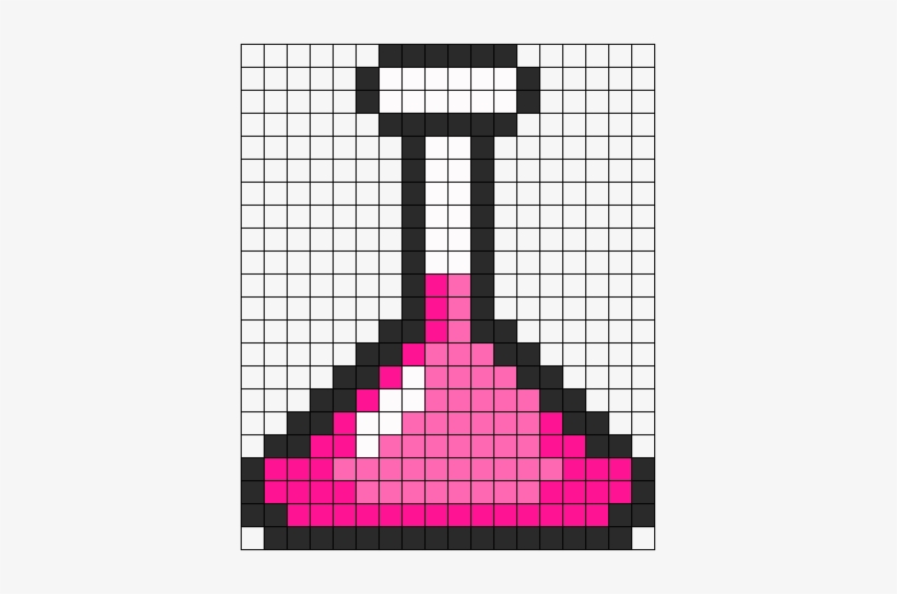 Minecraft Perler Beads Potions - Как Рисовать По Клеточкам, transparent png #3291342