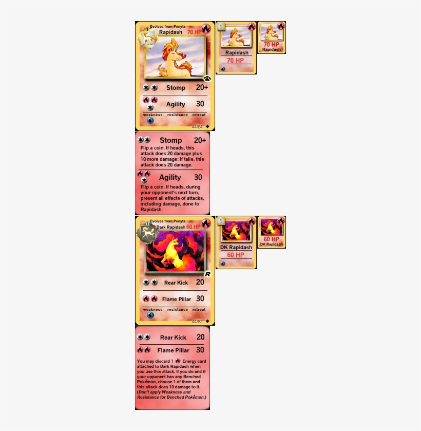 #078 Rapidash - Pokemon Team Rocket 1st Edition Uncommon Card #44/82, transparent png #3291820