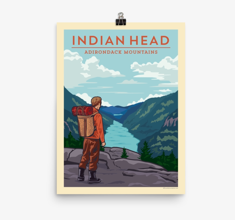 Vintage Poster - Adirondack Mountains, transparent png #3292090
