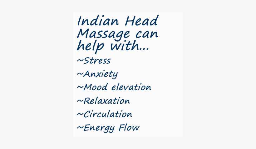 What Is Indian Head Massage - Seated Indian Head Massage, transparent png #3292249