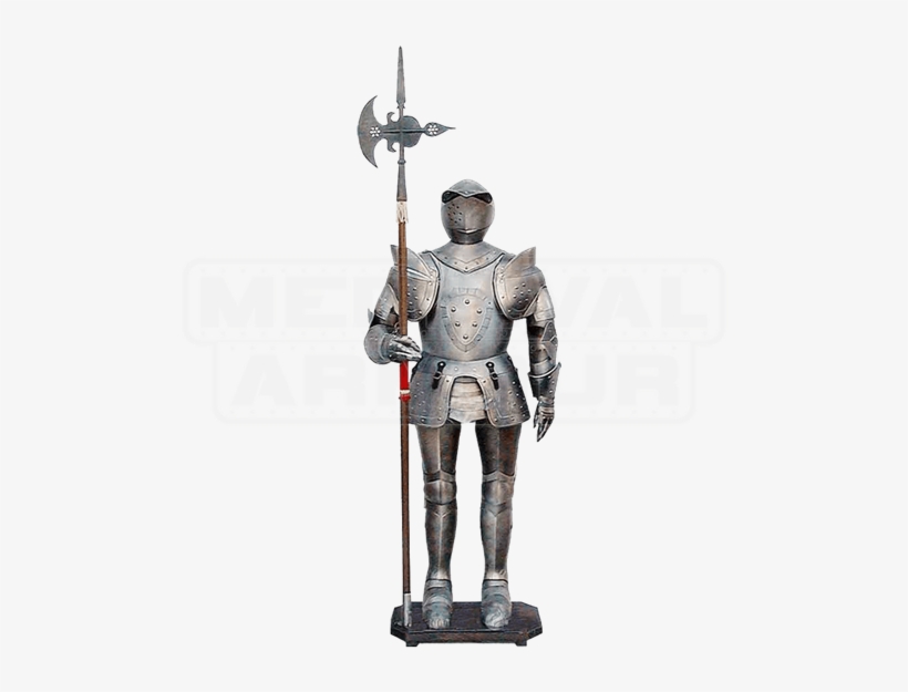16th Century Suit Of Armor Display - Época Medieval, transparent png #3292340