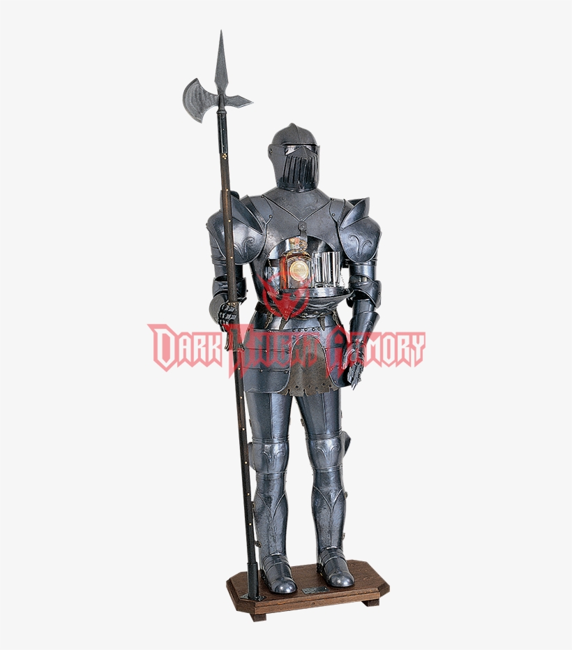 Full Suit Of Armor With Fold Down Drink Bar - Plate Armour, transparent png #3292363