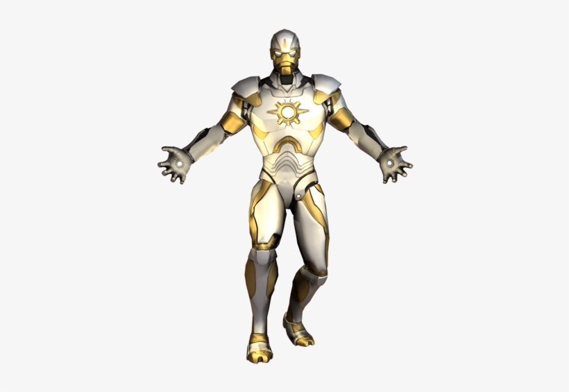 Detail - White And Gold Iron Man, transparent png #3292662