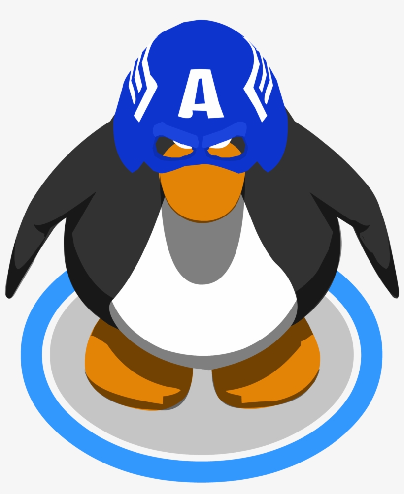 Captain America Cowl Ingame - Miss Piggy Club Penguin, transparent png #3293213