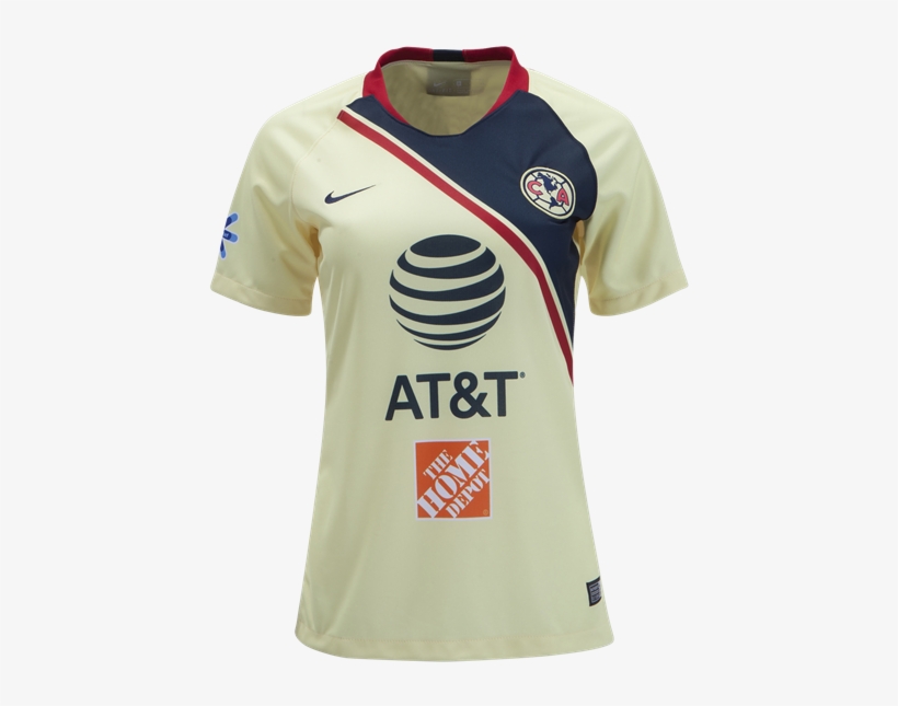 Club America 18/19 Women's Home Jersey By Nike [ca1819whj] - Club America, transparent png #3293239