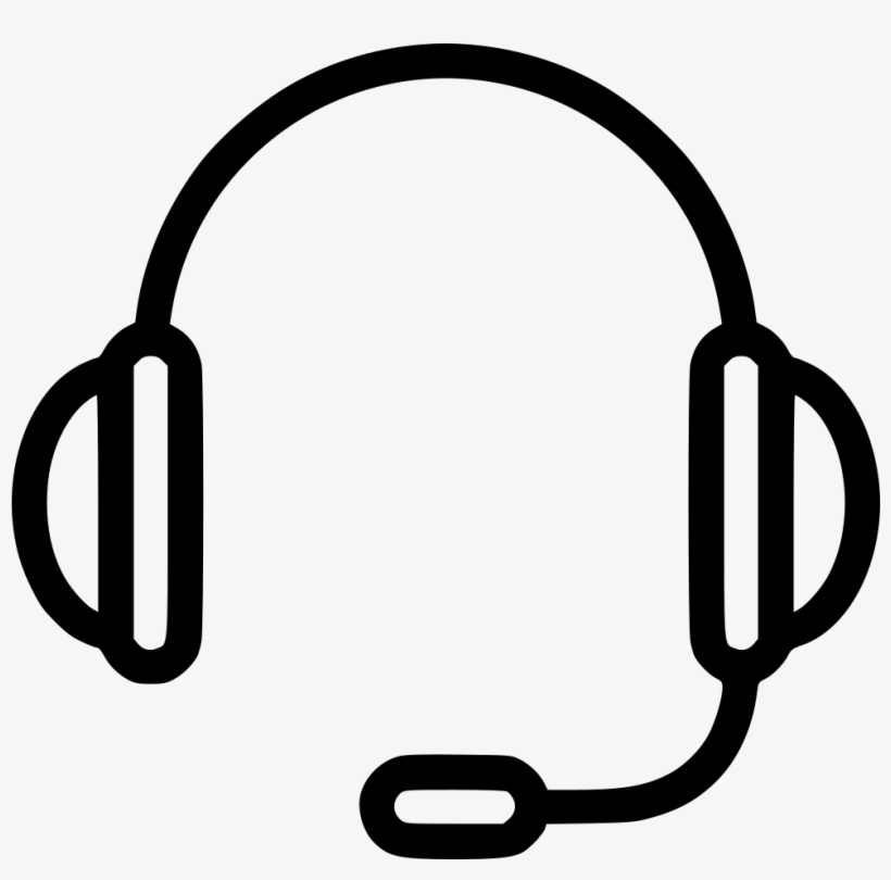 Headset Comments - Headphone With Mic Logo, transparent png #3293365
