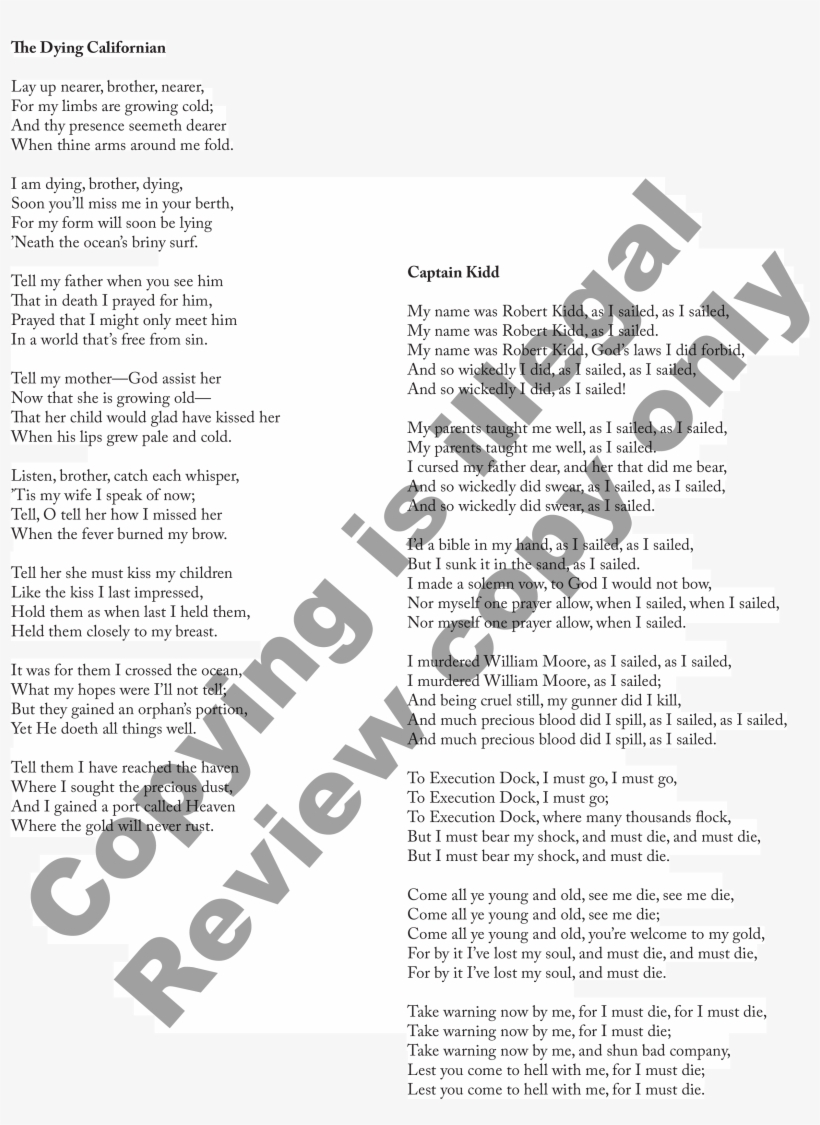 American Death Ballads Thumbnail, transparent png #3293553