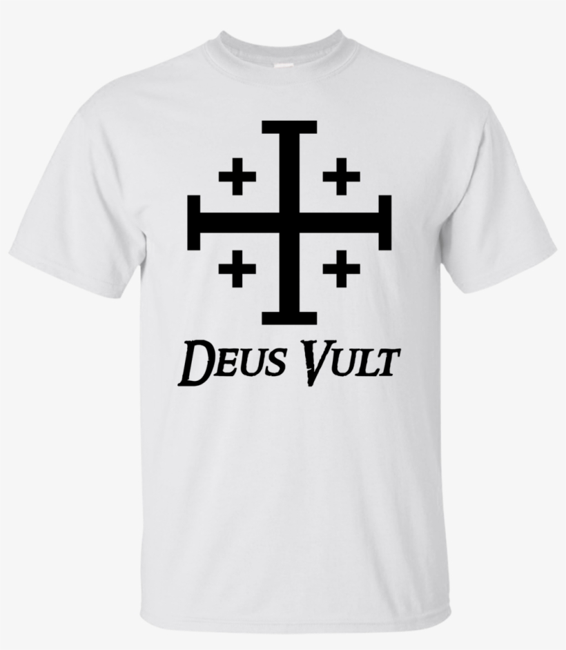 Deus Vult Shirt - Jerusalem Cross, transparent png #3293555