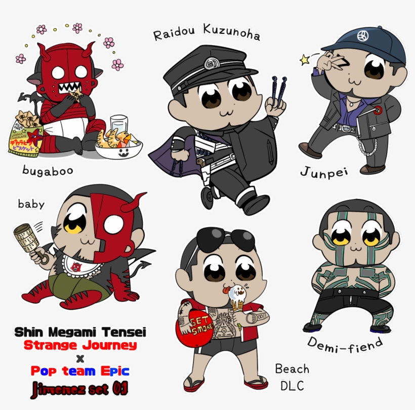 Pop Team Epic "stickers" Special Jimenez Set Please - Strange Journey Jimenez, transparent png #3294010