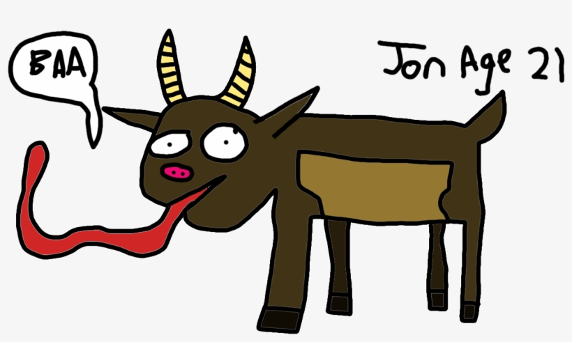 I Followed A Professional Tutorial To Draw My Goat - Goat Simulator Drawing, transparent png #3295325