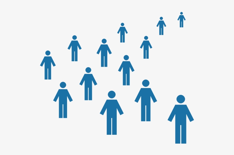 Icons In The Shape Of People, Color Blue - Illustration, transparent png #3295688