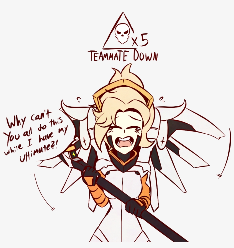 Teammate Down Why Cant Ou Al Do This Ve M Utimate/ - Overwatch Blame The Healer, transparent png #3295819