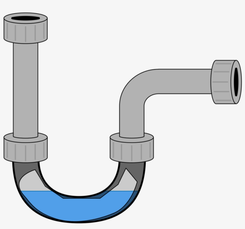 Picture Showing A Drain Trap With Water In It - Trap Plumbing, transparent png #3296650