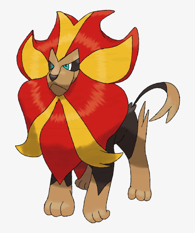 We Run Inside And Are Stopped By Lysandre Who Challenges - Pyroar Pokemon, transparent png #3297040