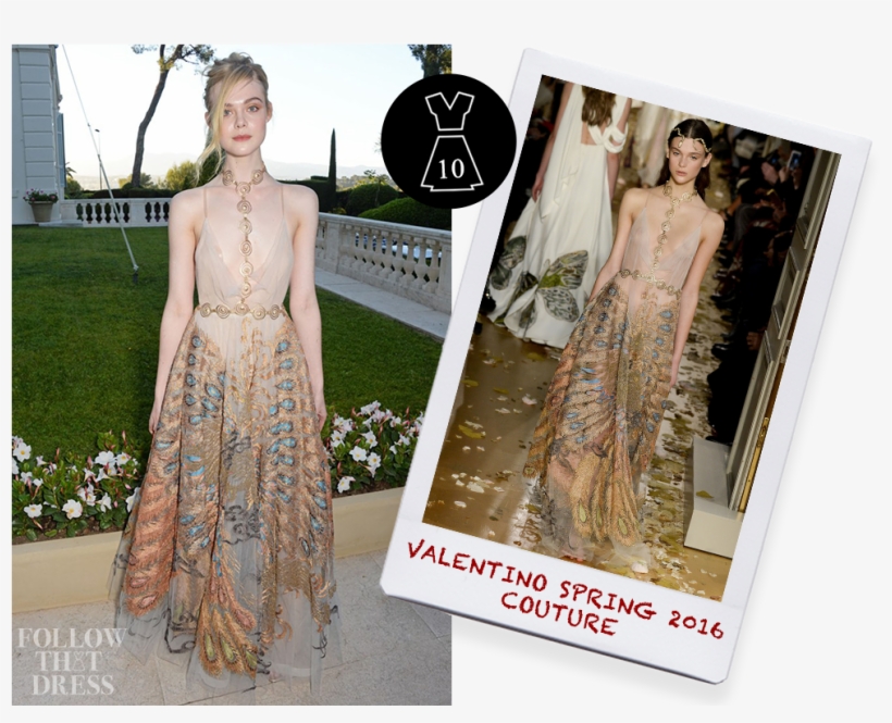 Elle Fanning In Valentino Spring 2016 Couture - Elle Fanning In Cannes, transparent png #3297535