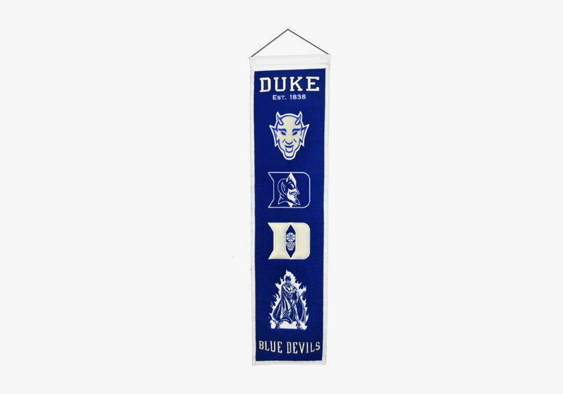 Duke Blue Devils - Deluxe Framed Wool Heritage Banner, transparent png #3298983