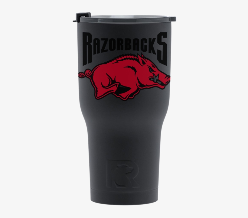 Black Tumbler - University Of Arkansas Razorbacks Logo Vinyl Sticker, transparent png #3299010