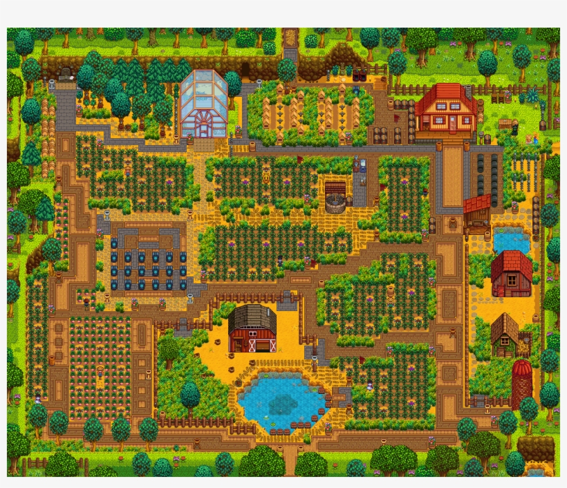 Map Of Capsule Corp Farm - Stardew Valley Best Farm Layout, transparent png #3299035