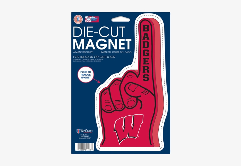 Uw Badger Finger Die Cut Logo Magnet 6 Pc Min - Wincraft Georgia Bulldogs Official Ncaa 6.25 Inch X, transparent png #3299317