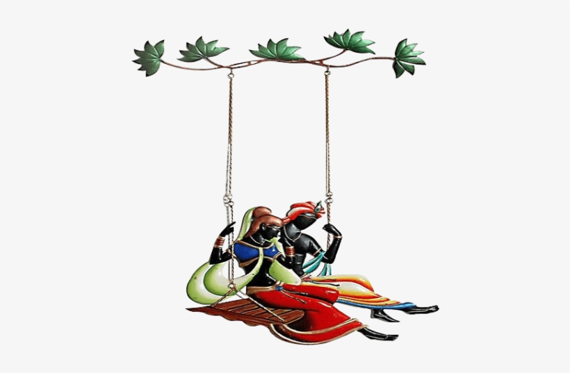 Radha Krishna Lotus Wall Piece Sn009 By Www Tealcart - Krishna And Radha Png, transparent png #330356