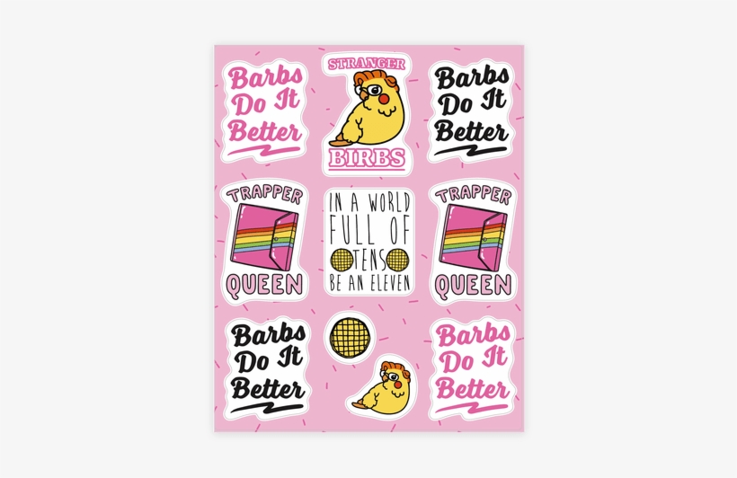 Stranger Barbs Parody Stickers, $8, Lookhuman, transparent png #330547