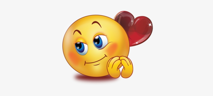 Love Big Eyes Big Glossy Heart Smiley - Loving Smiley, transparent png #331445