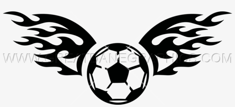 Flaming Wings Soccer Ball - Soccer Ball With Wings, transparent png #331541