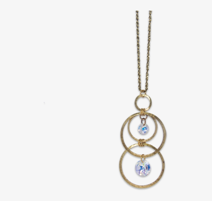 Anne Koplik Brass Rings With Crystal Ab Drops Pendant, transparent png #332307