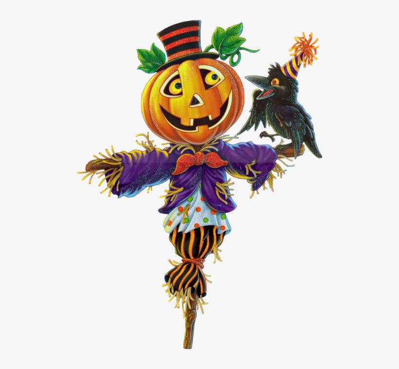Pumpkin Scarecrow Png Clipart - Scarecrow Halloween Clipart, transparent png #332327