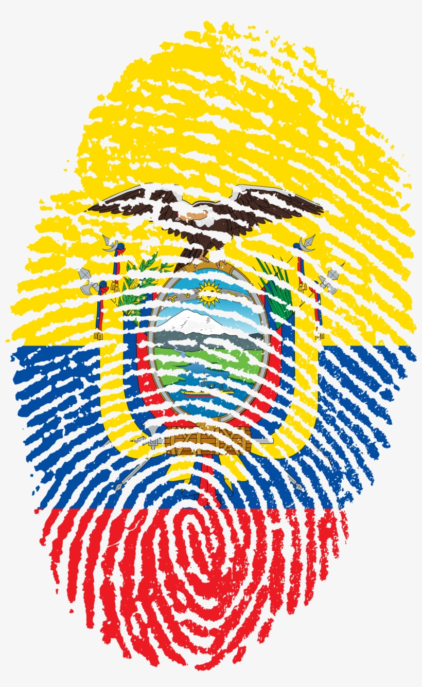 Ecuador Flag Fingerprint Country 654130 - Republic Day 2018 Trinidad, transparent png #332519