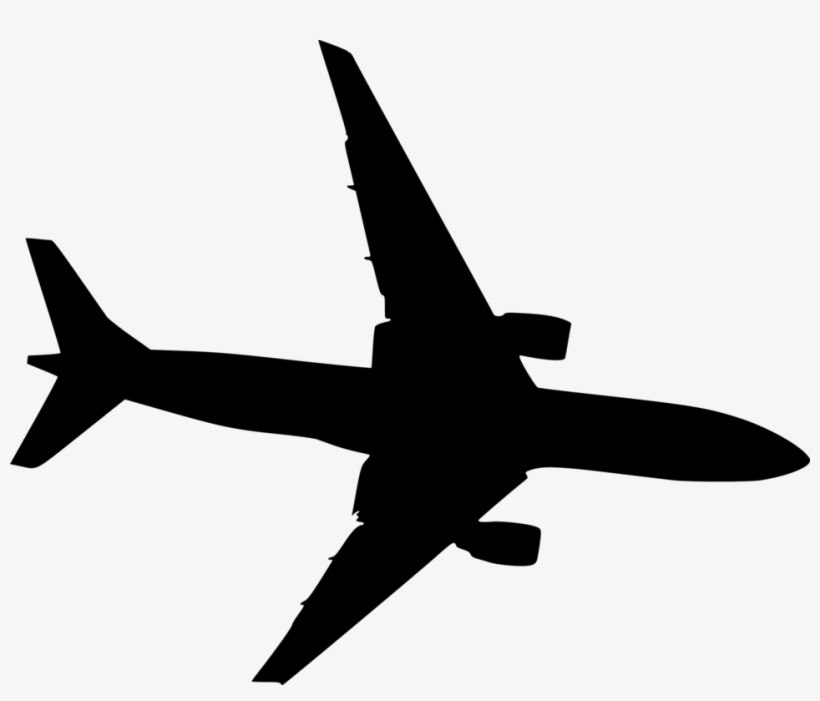 Small - Airplane Silhouette Transparent Background, transparent png #332717