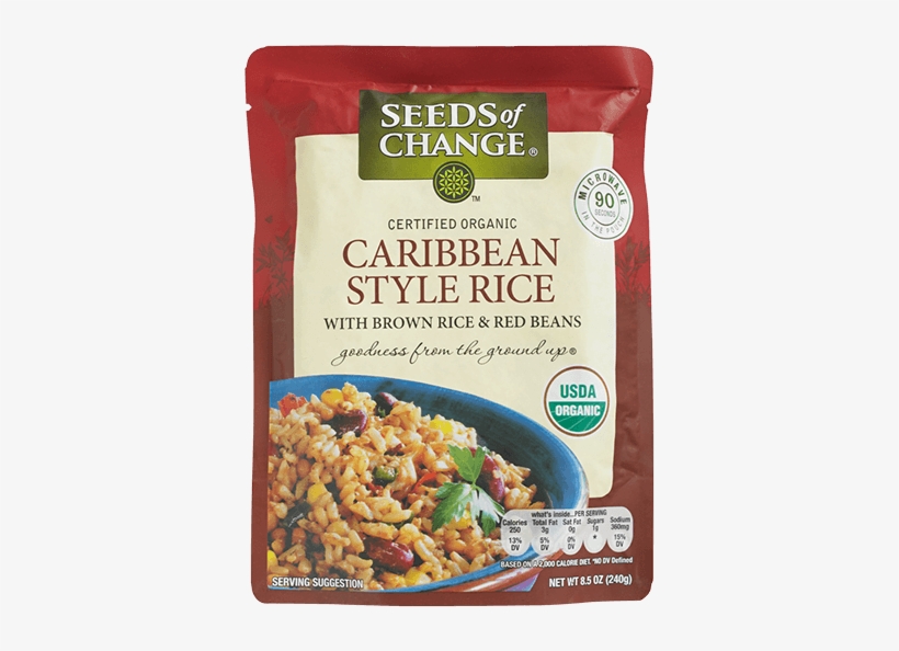 Caribbean Style Rice - Seeds Of Change - Organic Carribean Style Rice - 8.5, transparent png #332721