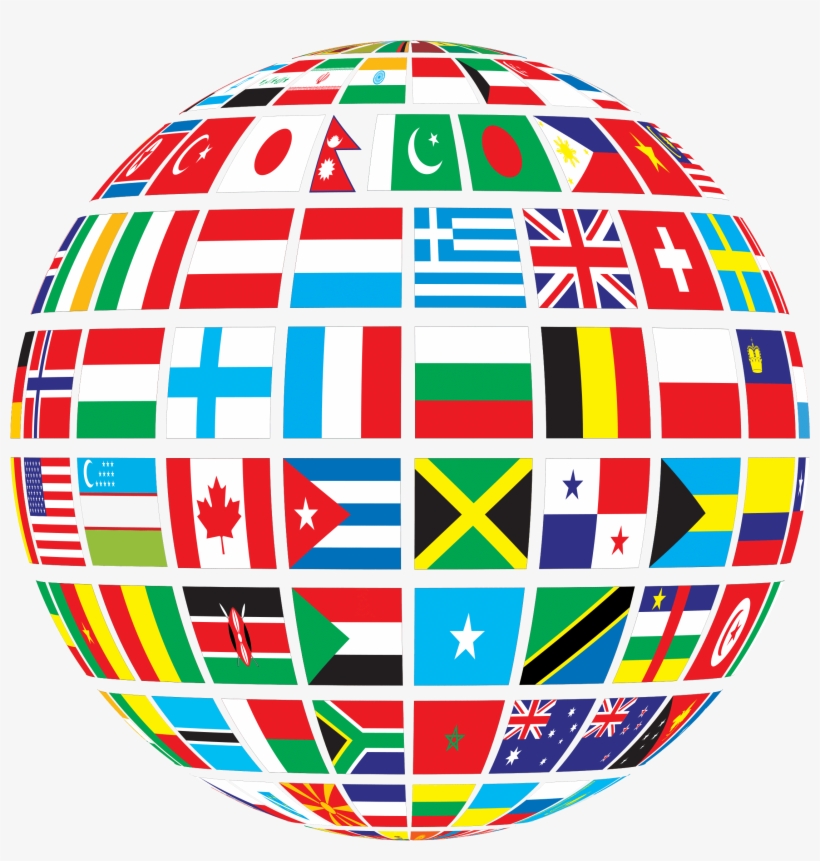Graphic Globe Of Flags Png Stickpng - Multicultural Celebrations, transparent png #332744