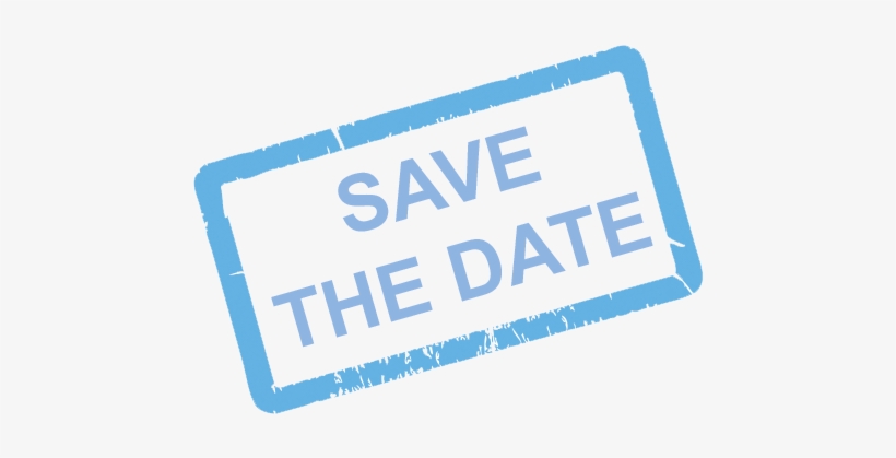 Save The Date Stamp Png Download - Save The Date Png Blue, transparent png #332845