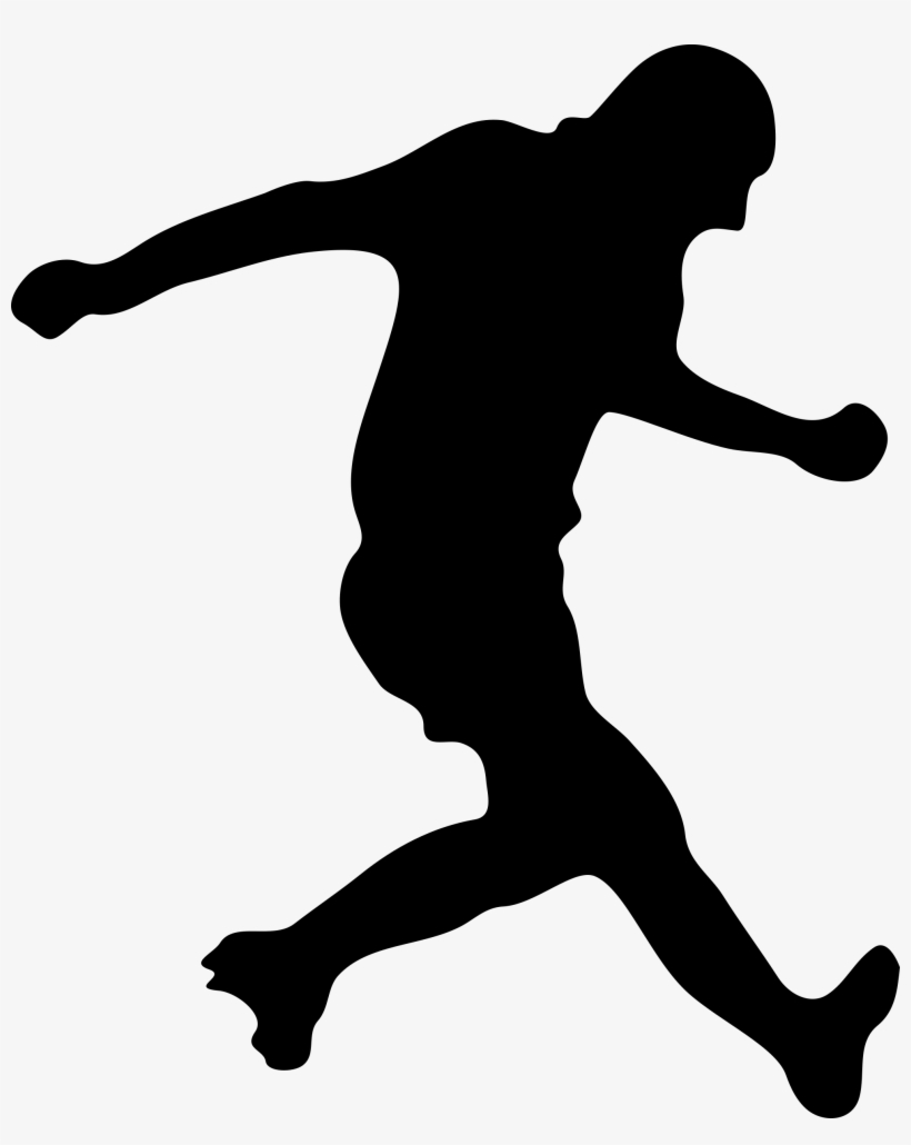 Clipart - Soccer Player Silhouette Without Ball, transparent png #332953