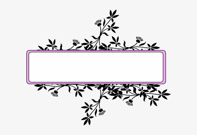 Flower Frame Black And Pink Clip Art - Creative Use Of Emotion [book], transparent png #333384
