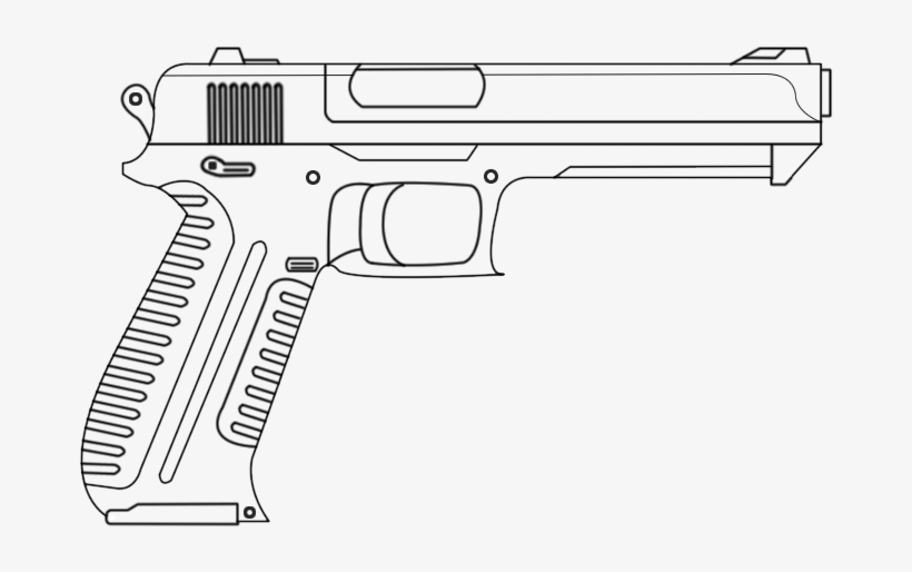 Cigar Drawing Gun Easy - Gun, transparent png #333834
