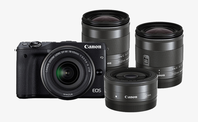 Ef-m Lenses - Canon Eos M3 Mirrorless Twin Lens Kit, transparent png #334203