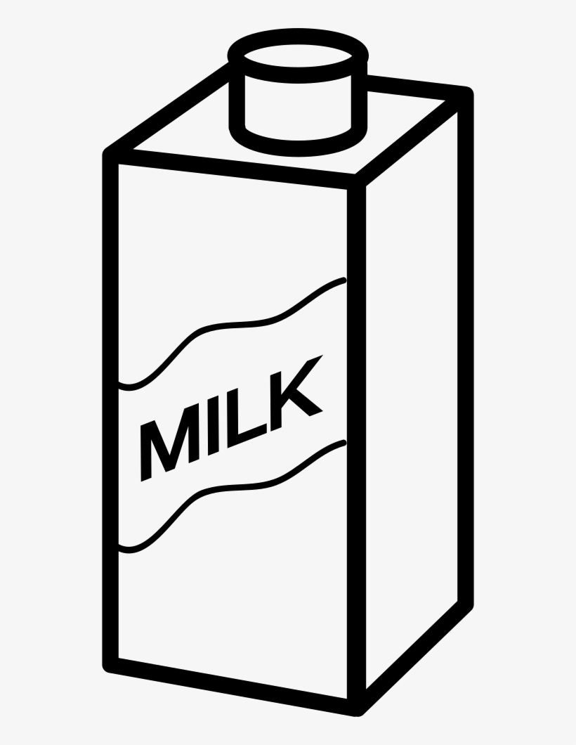 Milk Box Package Comments - Milk Black And White Png, transparent png #334252