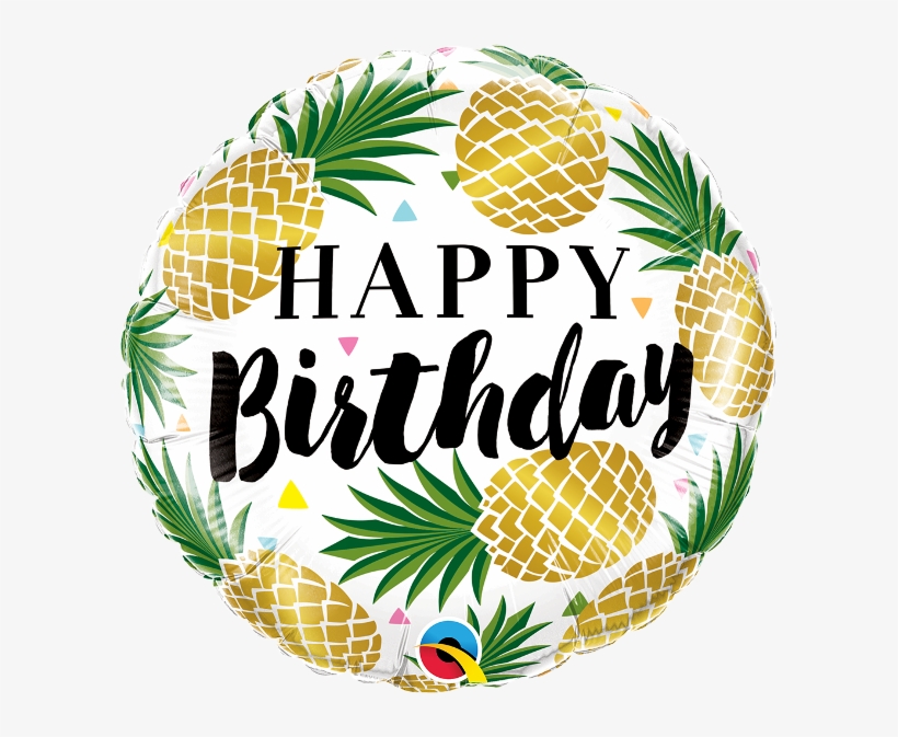 Party Supplies Canada Open A Golden Pineapples - Happy Birthday Pineapple, transparent png #334943