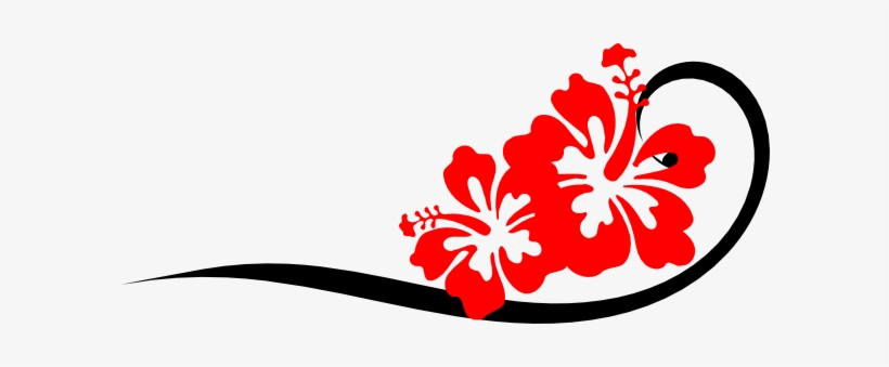 Black Swirl Bright Hibiscus Hi - Red And Black Swirls Png, transparent png #335017