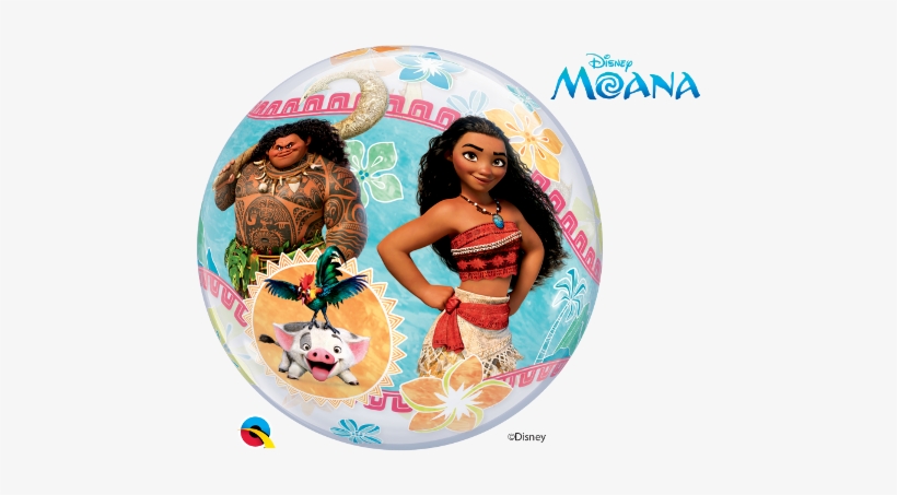 Lightbox - 22" Single Bubble Disney Moana - Mylar Balloons Foil, transparent png #335041