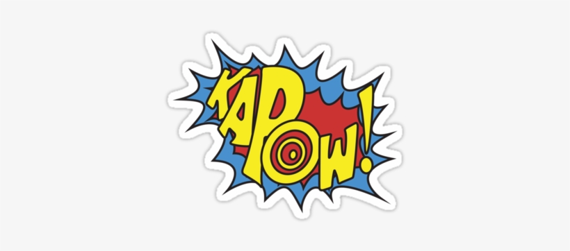 "kapow" Stickers By Purplecactus - Pop Art Sticker Png, transparent png #335795