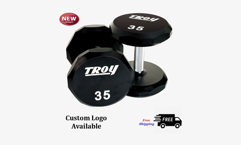 Troy Premium Polyurethane 12 Sided Dumbbells 80 100 - Troy Barbell Tsd-u Urethane Dumbbells, transparent png #335796