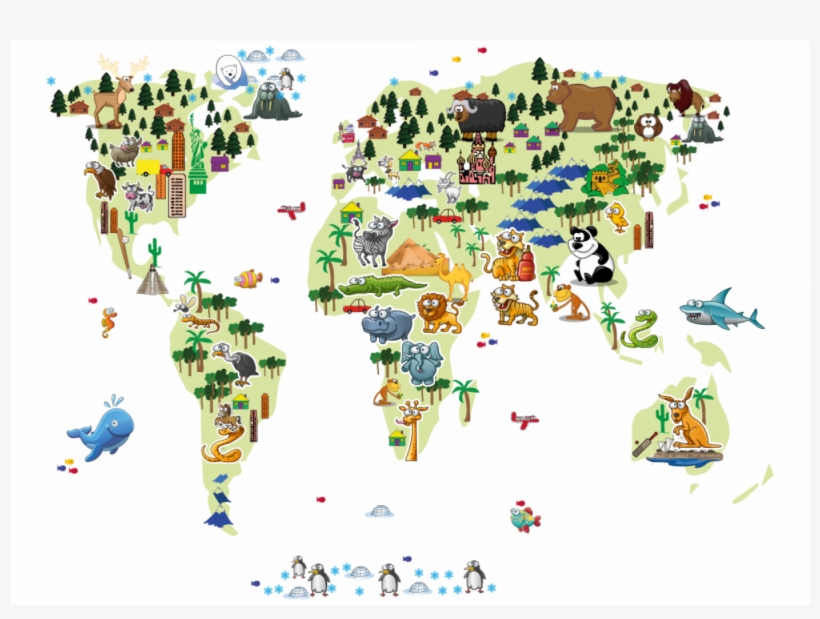 Animal World Map Png, transparent png #335888
