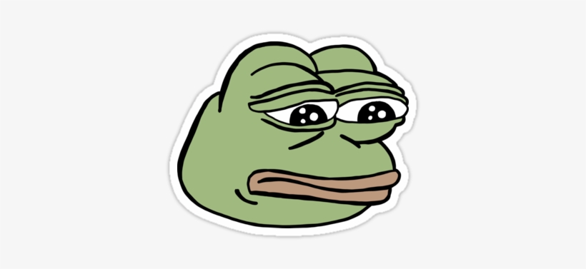 Stickpng Rare Pepe Sad Frog - Sad Pepe, transparent png #336697