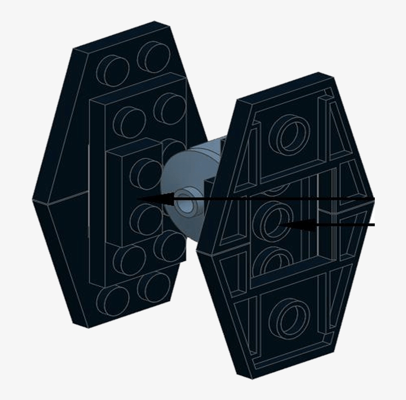 Mini Tie Fighter - Wood, transparent png #336755