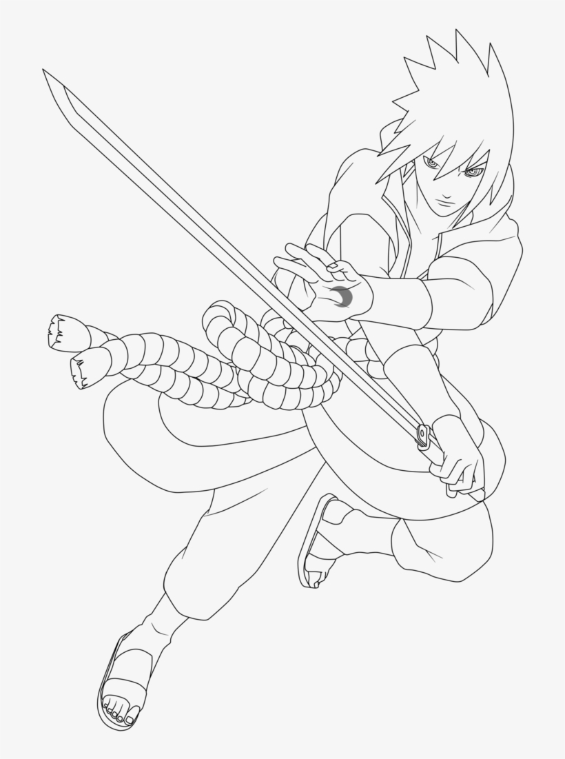 Sasuke Uchiha Sage Of Six Paths Lineart By Freex3r720 - Sasuke Uchiha, transparent png #337010