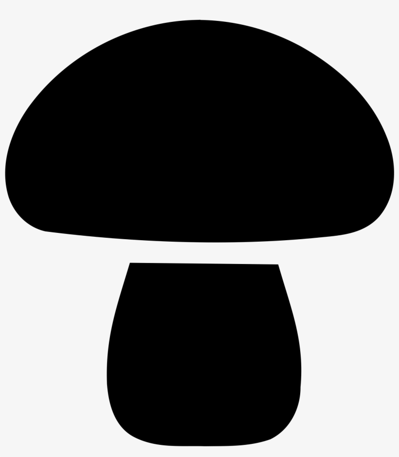 Vector Mushroom Svg - Mushroom Icon Black And White, transparent png #337094