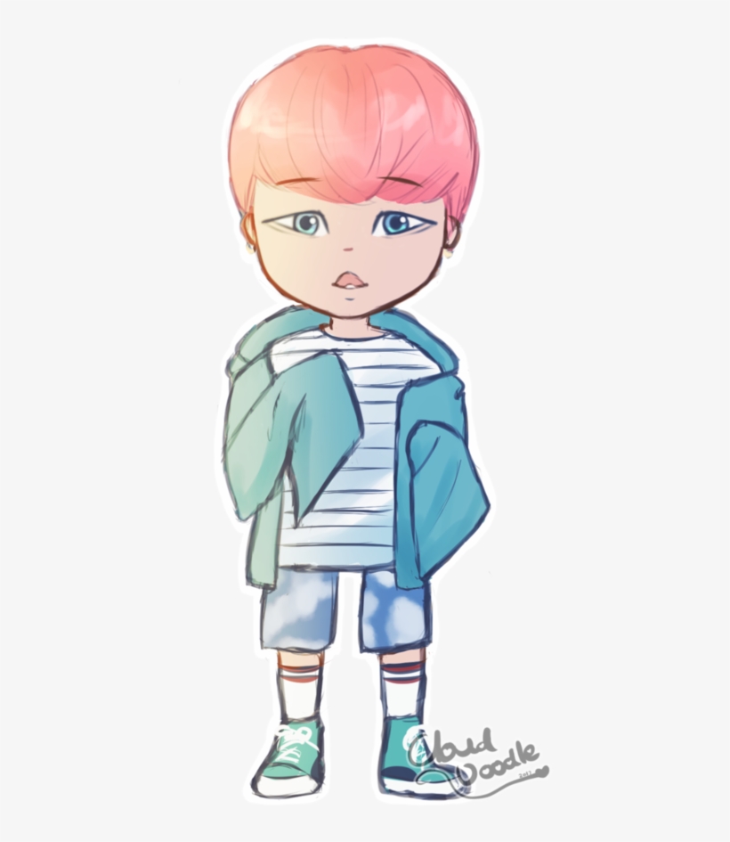 Spring Day Chibi Jimin By Clouddoodle On Deviantart - Cartoon - Free  Transparent PNG Download - PNGkey